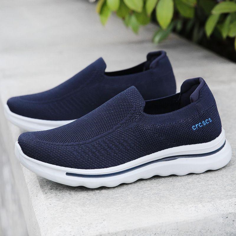 Middle-aged dad shoes casual breathable spring non-slip soft bottom lazy one pedal walking shoes