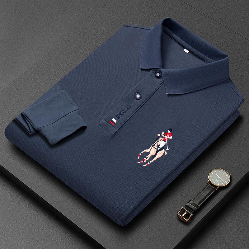 🔥Last Day 60% OFF - High-end embroidered men's polo shirt solid color autumn new lapels