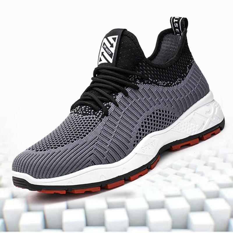 Men's Flyknit Breathable Casual Running Shoes Mesh Sneakers