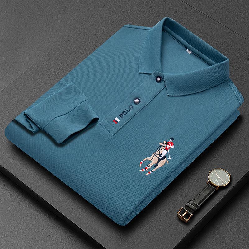 🔥Last Day 60% OFF - High-end embroidered men's polo shirt solid color autumn new lapels