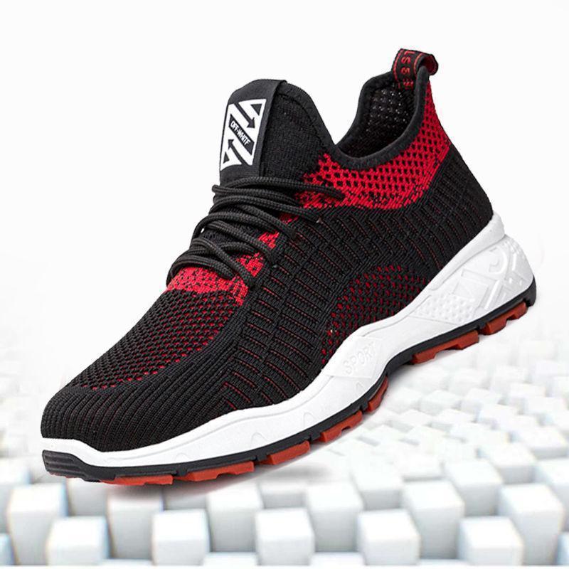 Men's Flyknit Breathable Casual Running Shoes Mesh Sneakers